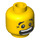 LEGO Dual Sided Scared Kopf Brown Crows Feet (vertiefter fester Bolzen) (23090 / 59877)