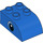 LEGO Duplo Bleu Brique 2 x 3 avec Haut incurvé avec Eye avec Grand blanc Spot (37389 / 37394)