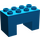 Duplo Blau Backstein 2 x 4 x 2 mit 2 x 2 Ausgeschnitten auf Unterseite (6394)