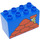 LEGO Duplo Blue Brick 2 x 4 x 2 with red roof (31111)