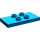 LEGO Duplo Bleu Tuile 2 x 4 x 0.33 avec 4 Centre Goujons (Mince) (4121)