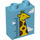 LEGO Duplo Brick 1 x 2 x 2 with giraffe height chart with Bottom Tube (15847 / 33349)