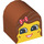 LEGO Duplo Backstein 2 x 2 x 2 mit Gebogenes Oberteil mit Girls Gesicht mit Bow (3664 / 99880)