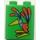 LEGO Duplo Fel groen Steen 1 x 2 x 2 met Vogel zonder buis aan de onderzijde (4066)