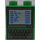 LEGO Duplo Fel groen Steen 1 x 2 x 2 met Computer Screen en Keyboard zonder buis aan de onderzijde (4066)