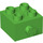 LEGO Duplo Vert clair Brique 2 x 2 avec Épingle (3966)
