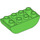 LEGO Duplo Fel groen Steen 2 x 4 met Gebogen Onderzijde (98224)