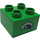 LEGO Duplo Fel groen Steen 2 x 2 met slanted eye (3437)