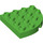 LEGO Duplo Leuchtend grün Platte 4 x 4 mit Runden Ecke (98218)