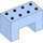 Duplo Helles Hellblau Backstein 2 x 4 x 2 mit 2 x 2 Ausgeschnitten auf Unterseite (6394)