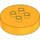 LEGO Duplo Orange clair brillant Brique 4 x 4 x 1.5 Cercle avec Coupé (2354)