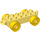 LEGO Duplo Helder Lichtgeel Auto Chassis 2 x 6 met Geel Wielen (moderne open trekhaak) (10715 / 14639)