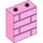LEGO Duplo Fel roze Steen 1 x 2 x 2 met Steen Muur Patroon (25550)