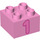 LEGO Duplo Rose pétant Brique 2 x 2 avec &quot;1&quot; (3437 / 15945)