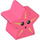 Duplo Coral Star Brick with Yellow Smile (72134 / 104506)
