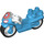 LEGO Duplo Dark Azure Motor Cycle mit Captain America Schild (67045 / 78294)