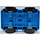 LEGO Duplo Azur foncé Wheelbase 2 x 6 avec blanc Rims et Noir roues (35026)
