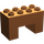 Duplo Dunkelorange Backstein 2 x 4 x 2 mit 2 x 2 Ausgeschnitten auf Unterseite (6394)