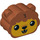 LEGO Duplo Dark Orange Brick 2 x 4 x 3 Curved with Ears and Animal (84817)