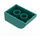 LEGO Duplo Donker Turquoise Steen 2 x 3 met Gebogen bovenkant (2302)