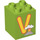 LEGO Duplo Duplo Brick 2 x 2 x 2 with V for Volcano  (31110 / 93018)