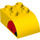 LEGO Duplo Steen 2 x 3 met Gebogen bovenkant met Rood nose (2302 / 29758)