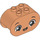 LEGO Duplo Flesh Brick 2 x 4 x 2 with Rounded Ends with Surprised Face (6448 / 105454)