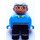 LEGO Duplo Grandpa with Glasses and Medium Green Bow Tie
