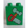 LEGO Duplo Groen Steen 1 x 2 x 2 met Hamer en Saw Patroon zonder buis aan de onderzijde (4066)