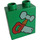 LEGO Duplo Vert Brique 1 x 2 x 2 avec Marteau et Saw Modèle sans tube à l&#039;intérieur (4066)