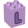 LEGO Duplo Lavendel Backstein 2 x 2 x 2 mit Letter &quot;L&quot; Dekoration (31110 / 65929)
