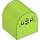 Duplo Lime Brick 2 x 2 x 2 with Curved Top with Alien Face with 3 Eyes (3664 / 105452)