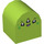 Duplo Lime Brick 2 x 2 x 2 with Curved Top with Alien Face with 3 Eyes (3664 / 105452)