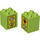 LEGO Duplo Chaux Brique 2 x 2 x 2 avec Walk sign (25301 / 31110)