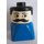 LEGO Duplo Hombre en Azul Base, Negro Pelo, bigote Figura Duplo