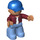 LEGO Duplo male with Dark Red Top and Baseball Cap Duplo Figure