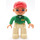 LEGO Duplo Mężczyzna Zookeeper z Światło Cielisty Głowa Figurka Duplo