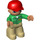 LEGO Duplo Mann Zookeeper med Lys Hud Hode Duplo-figur