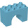 LEGO Duplo Medium azuurblauw Boog Steen 2 x 4 x 2 (11198)
