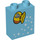 LEGO Duplo Medium Azure Brick 1 x 2 x 2 with Bag with Stars with Bottom Tube (15847 / 21151)