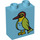 LEGO Duplo Azure moyen Brique 1 x 2 x 2 avec Oiseau avec tube inférieur (15847 / 24985)