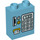 LEGO Duplo Medium Azure Brick 1 x 2 x 2 with Keypad, Card Reader, and &#039;1.23&#039; Display with Bottom Tube (15847 / 77954)