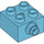 Duplo Medium Azure Brick 2 x 2 with Pin Joint (22881)