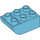LEGO Duplo Medium azuurblauw Steen 2 x 3 met Omgekeerd Helling Curve (98252)
