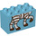LEGO Duplo Azure moyen Brique 2 x 4 x 2 avec Zebra Jambes (31111 / 43517)