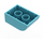 LEGO Duplo Medium azuurblauw Steen 2 x 3 met Gebogen bovenkant (2302)