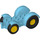 Duplo Medium Azure Tractor with Yellow Wheels (15320 / 24912)