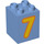 LEGO Duplo Bleu moyen Brique 2 x 2 x 2 avec 7 (11941 / 31110)