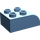 LEGO Duplo Medium blauw Steen 2 x 3 met Gebogen bovenkant (2302)