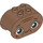 LEGO Duplo Medium Brown Brick 2 x 4 x 2 with Rounded Ends with Old Face (6448 / 105456)